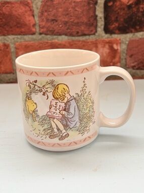 👛(ANY 2/$20)  Pink Winnie-the-Pooh Quote 10 oz Mug Capacity